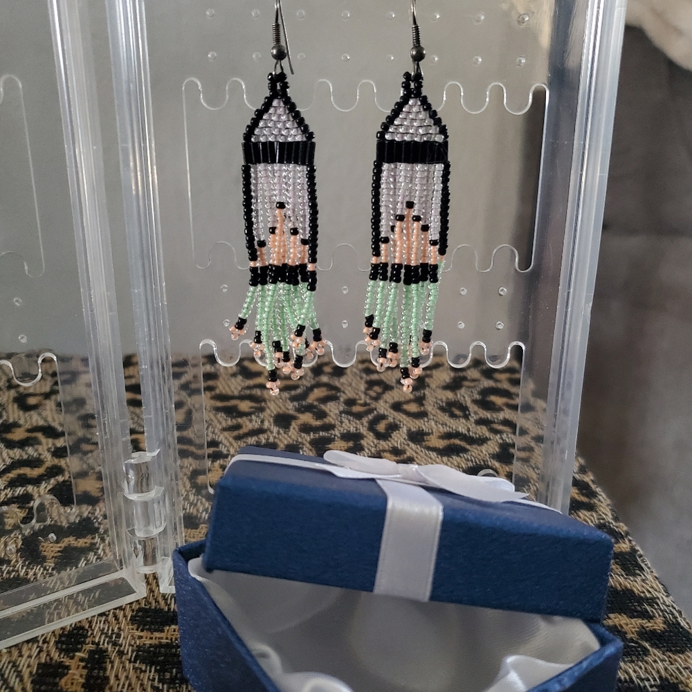 Hand made beaded earrings